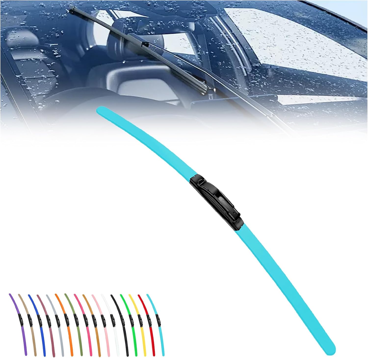 2025 New Colorful Boneless Silent Windshield Wipers ,All Season Automotive Replacement Windshield Wipers Front Windshield Windshield Blade Window Wipers for Car - Velosole2025 New Colorful Boneless Silent Windshield Wipers ,All Season Automotive Replacement Windshield Wipers Front Windshield Windshield Blade Window Wipers for Carcar - accessories