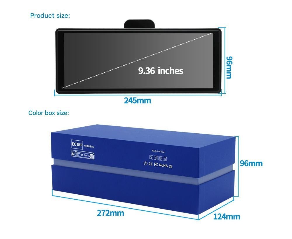9.36 - Inch Portable Dash Recorder Car Navigation Hd Reversing Image Wireless Carplay - Velosole9.36 - Inch Portable Dash Recorder Car Navigation Hd Reversing Image Wireless Carplaycar - accessories